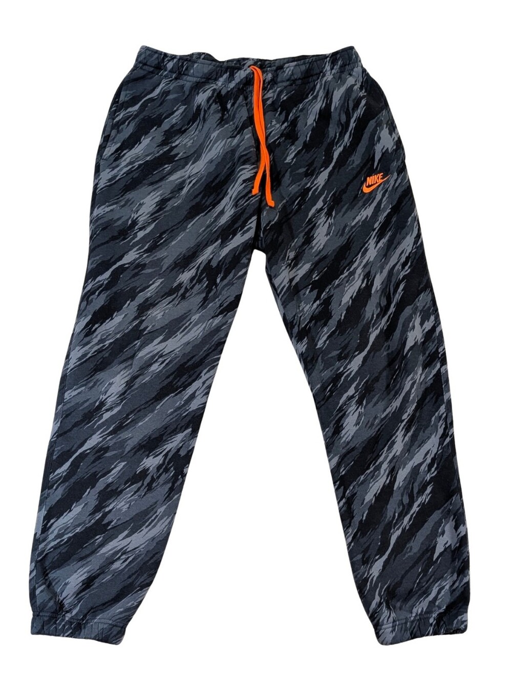 Nike Sportswear Camo Fleece Joggers Mens Size Large Grey Black DD5145-010